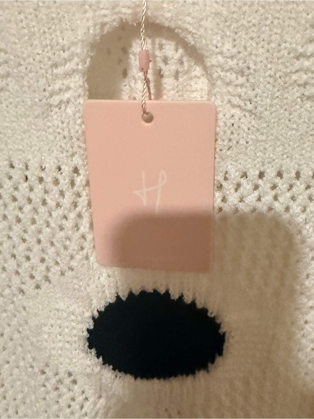 Hanifa Harper III White Knit Maxi Dress with Black Polka Dots - Picture 10 of 13